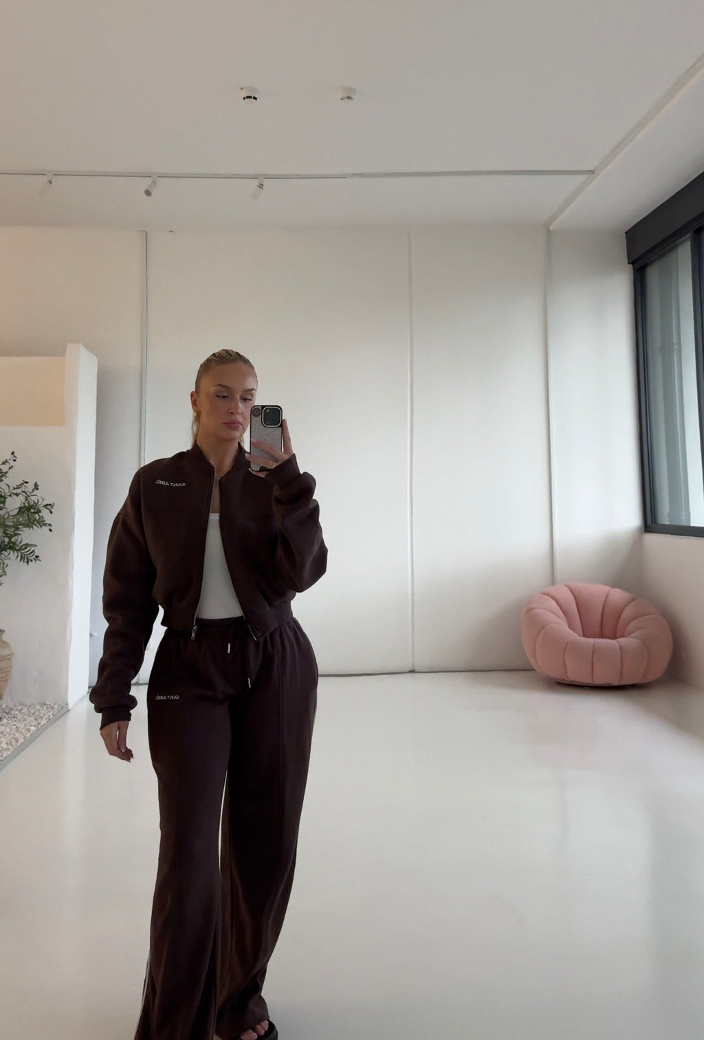 Women’s Cropped Bomber - Vintage Mocha