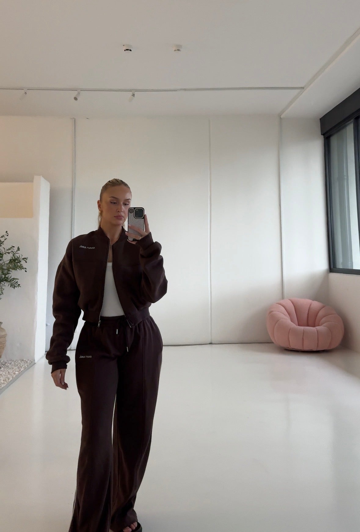 Women’s Cropped Bomber - Vintage Mocha
