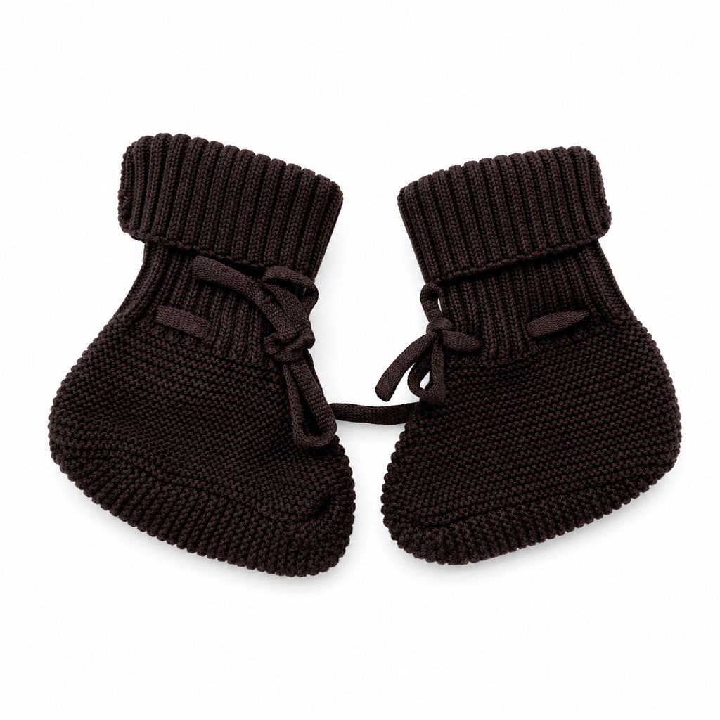Knit Booties - Cocoa