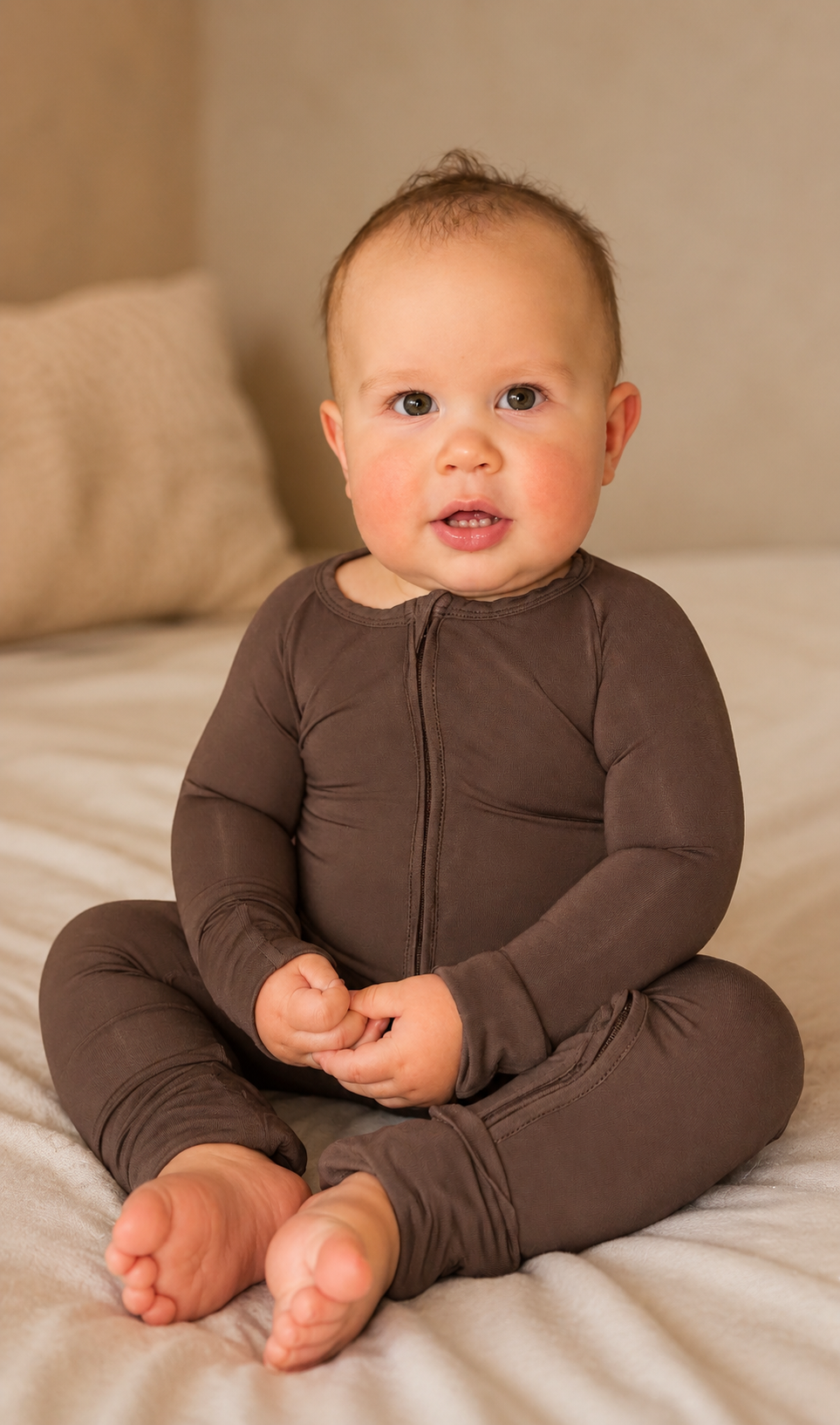 Zip Onesie - Chocolate Milk