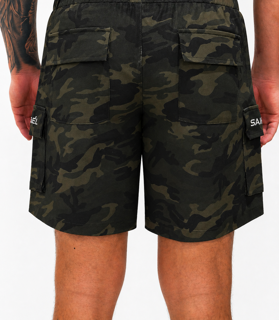 Linen Cargo Shorts CAMO