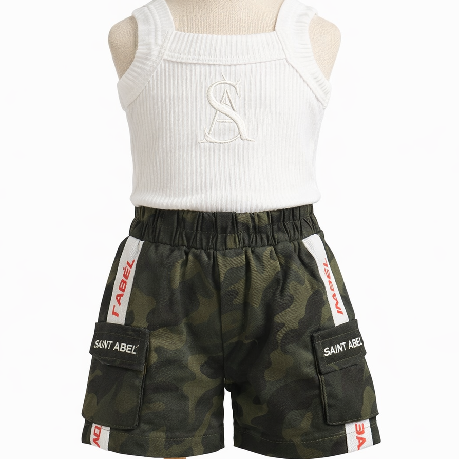 Ribbed crop singlet IVORY