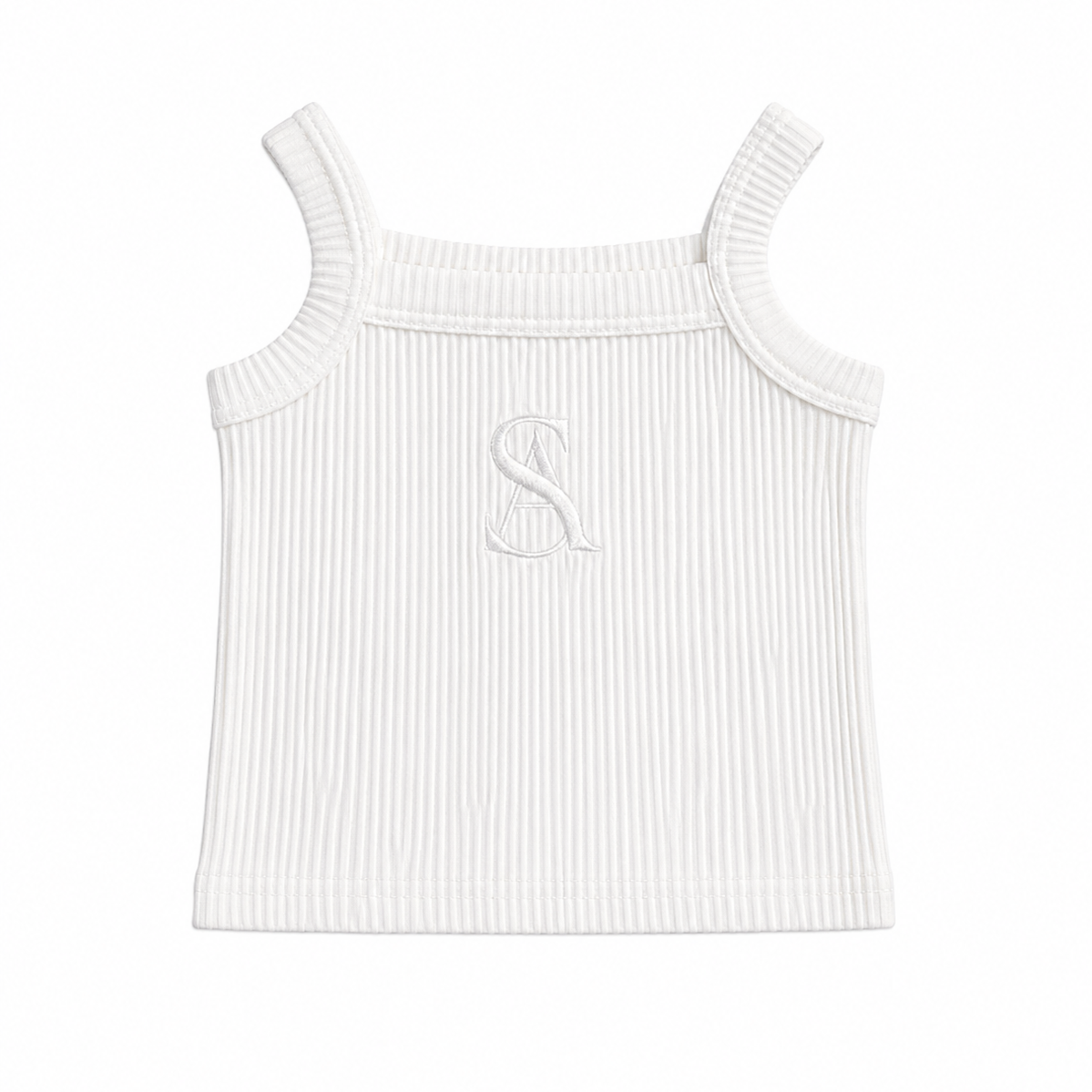 Essential Ribbed Tank - Blanc