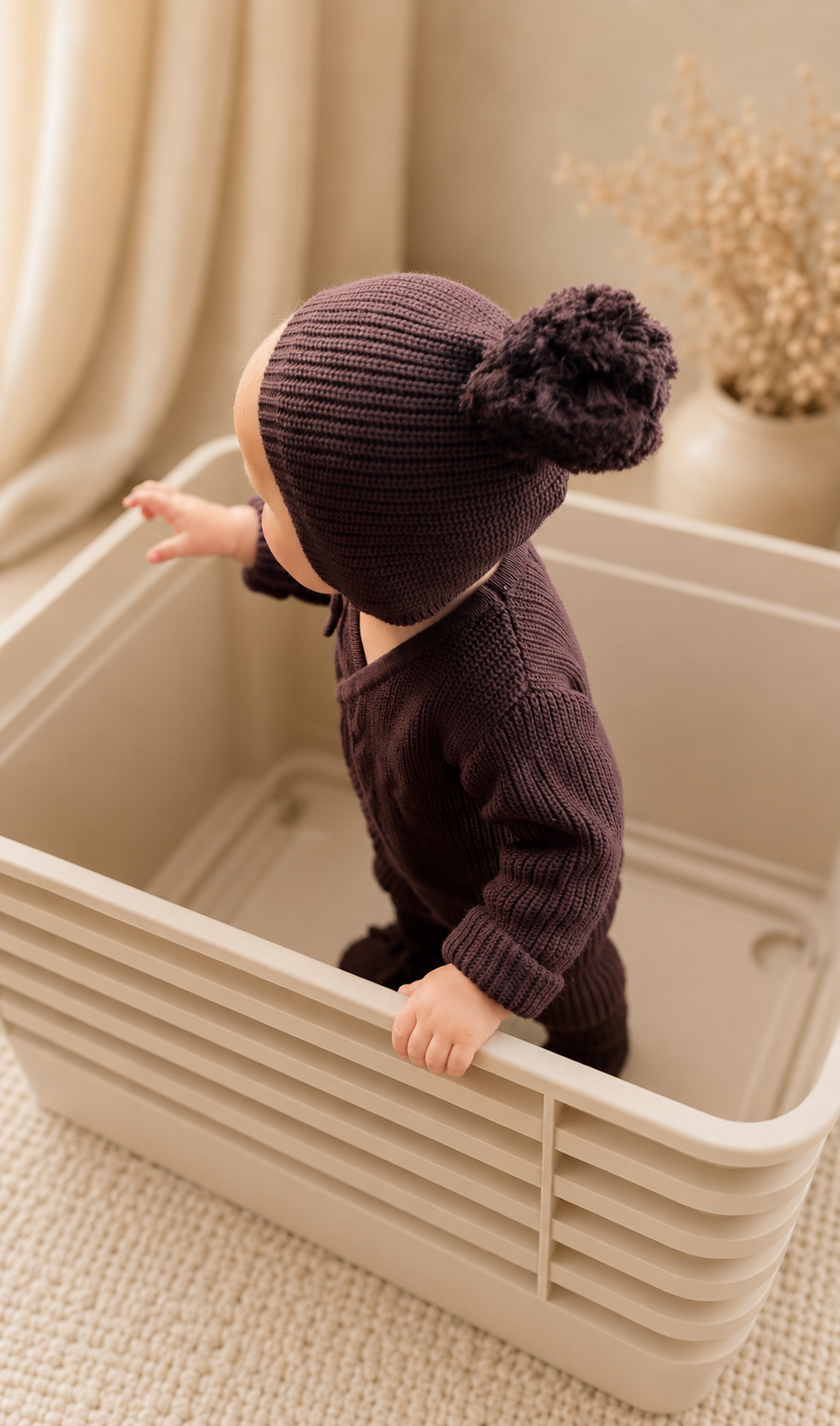 Knit Romper - Cocoa